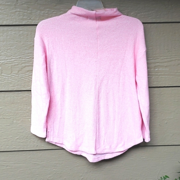 Old Navy  Sweater Pullover Relaxed Plush Pink Stretch Mock Neck SP PETITE - Picture 4 of 4